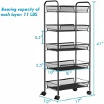Steel Storage Shelve With Wheels 5 Layers - Image 3
