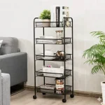 Steel Storage Shelve With Wheels 5 Layers