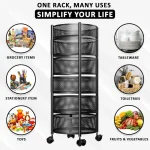 6 Layer Round Shape Kitchen Rack - Image 3
