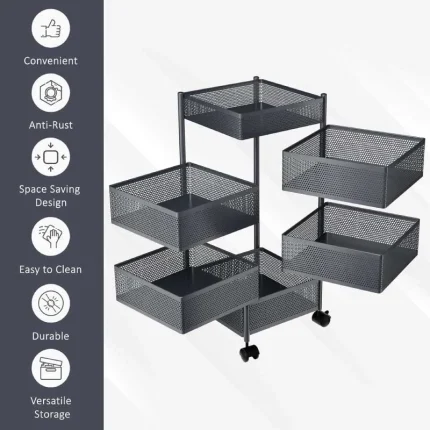 6 Layer Square Shape Kitchen Rack